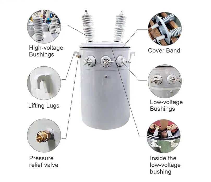 167kVA Single Phase Silicon Steel Sheet Iron Core Csp Power Transformer Single-phase Column Distribution Transformer