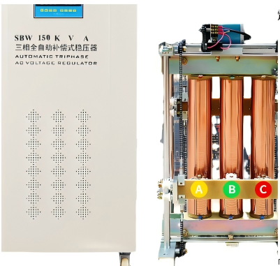 Constant voltage transformer 100KVA Tunnel SBW copper pillar high power voltage stabilizer