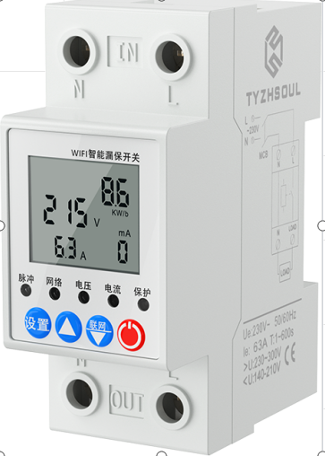 ZS5-WIFI adjustable voltage current metering leakage wifi LCD Magnetic holding relay Overvoltage and undervoltage protector