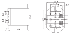 Transparent shell 40A silver contact high-power relay relay FLS30F-40A Transparent shell 40A silver contact high-power relay relay FLS30F-40A