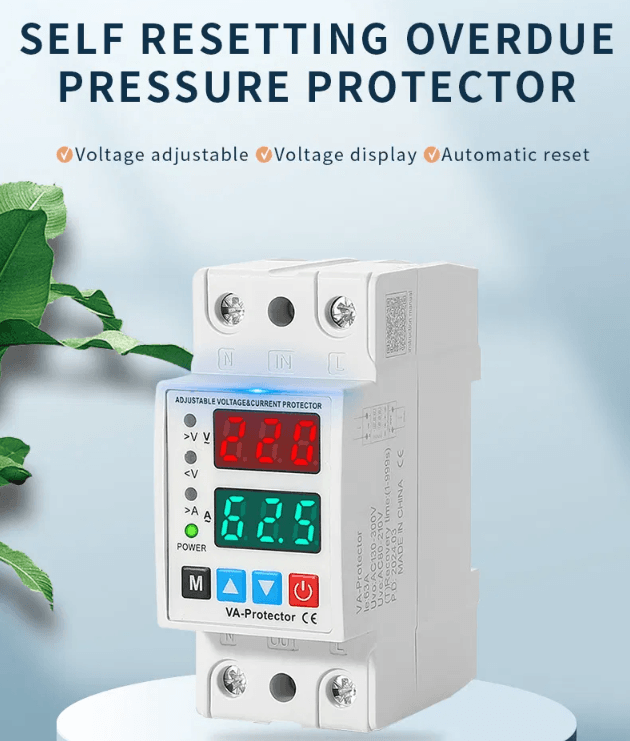 ZS3-VA adjustable voltage and current dual display Magnetic holding relay Self resetting overvoltage and undervoltage protector ZS3-VA adjustable voltage and current dual display Magnetic holding relay Self resetting overvoltage and undervoltage protector